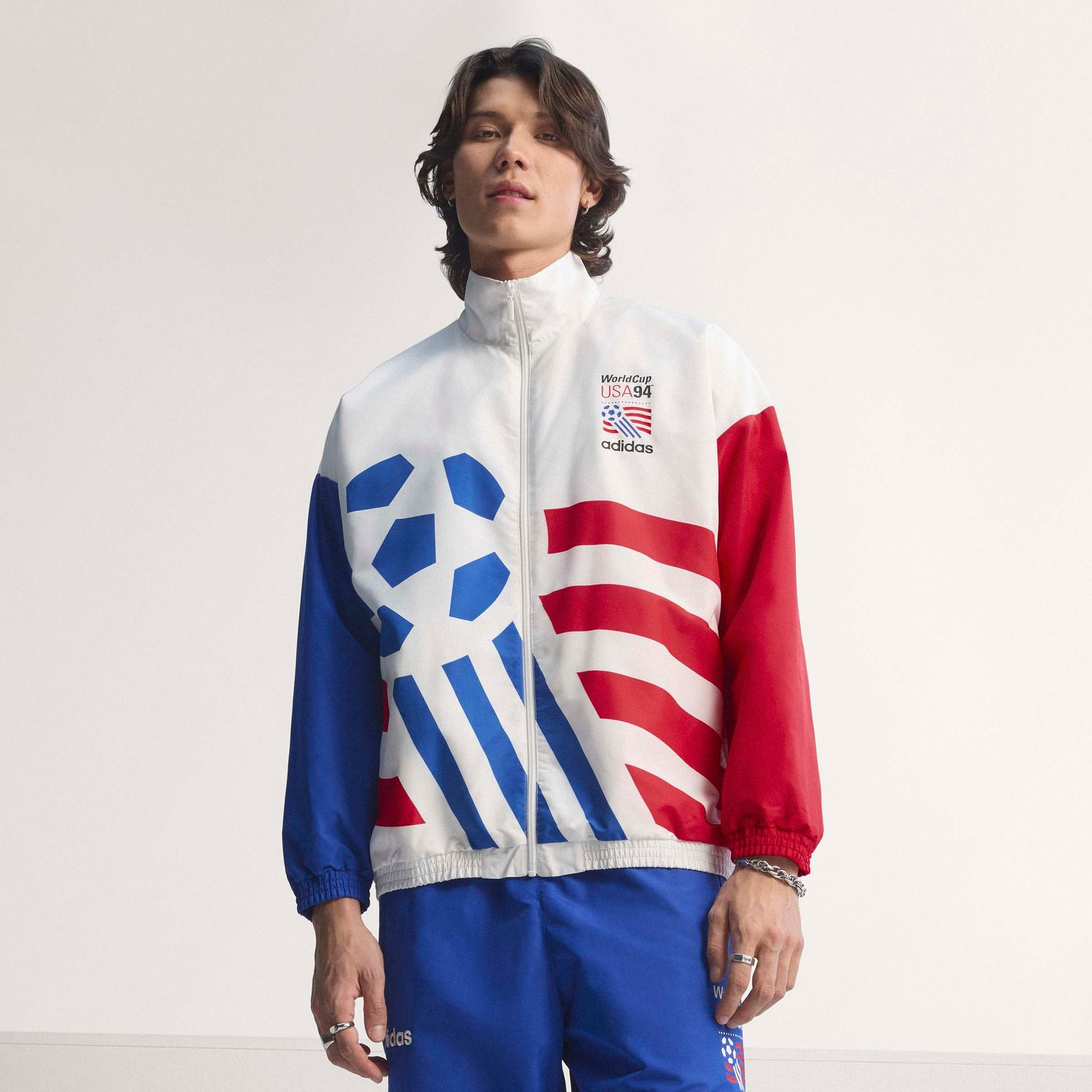 USA 94 GRAPHIC WOVEN JACKET (WHITE/RED/BLUE)