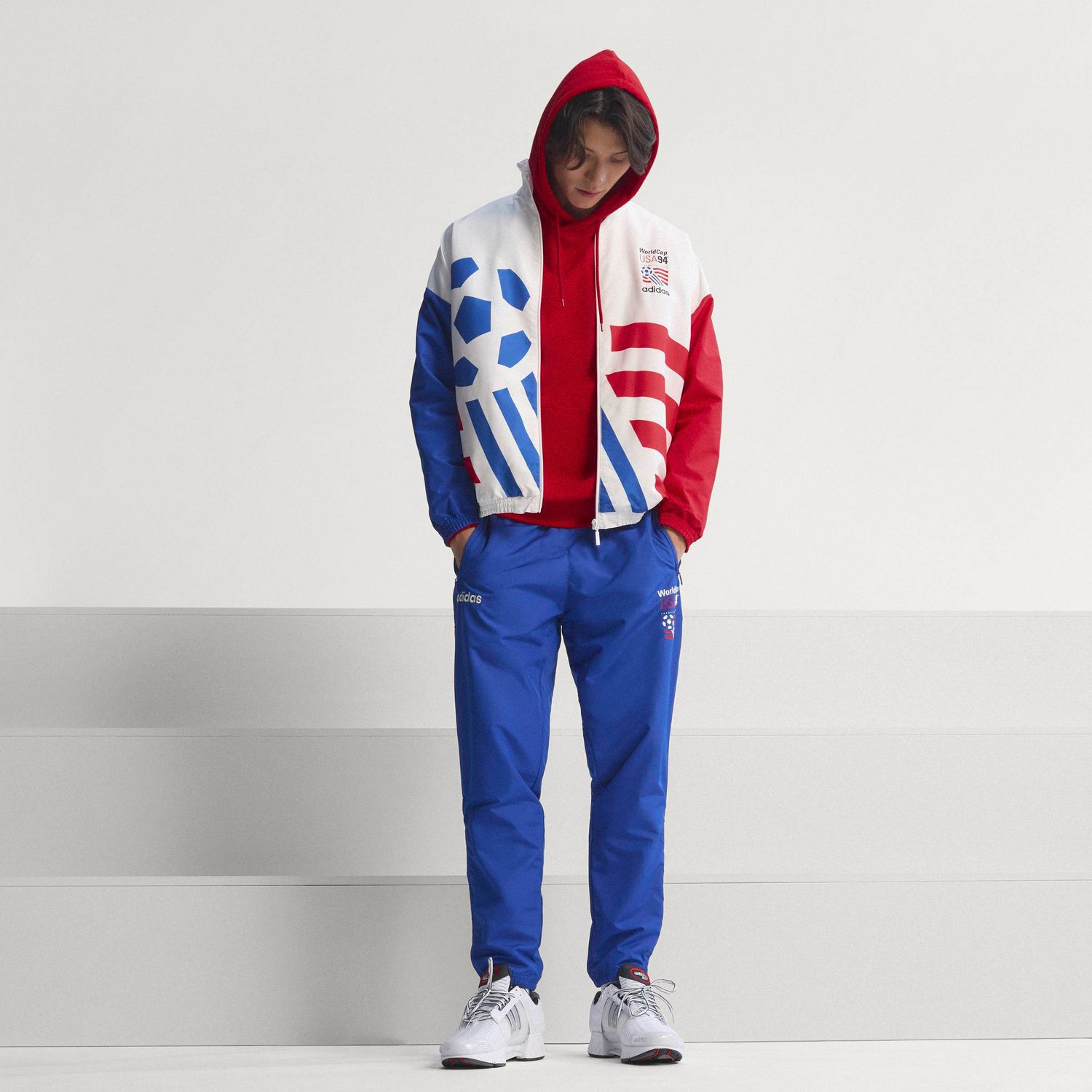 USA 94 GRAPHIC WOVEN JACKET (WHITE/RED/BLUE)