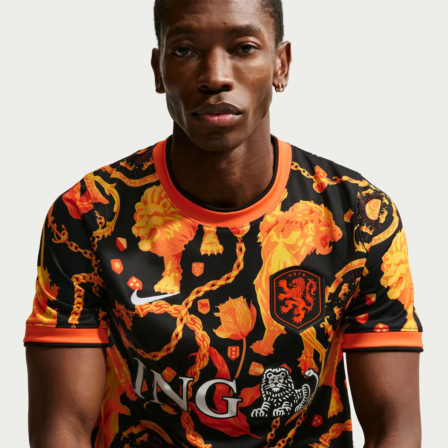 NETHERLANDS X PATTA 2026 ACADEMY SS JERSEY (BLACK/ORANGE)