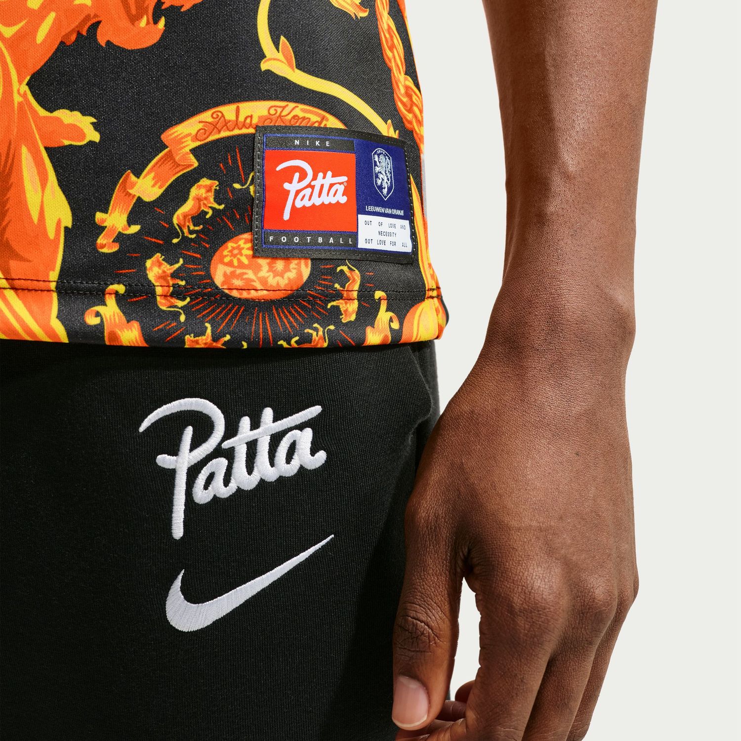 NETHERLANDS X PATTA 2026 ACADEMY SS JERSEY (BLACK/ORANGE)