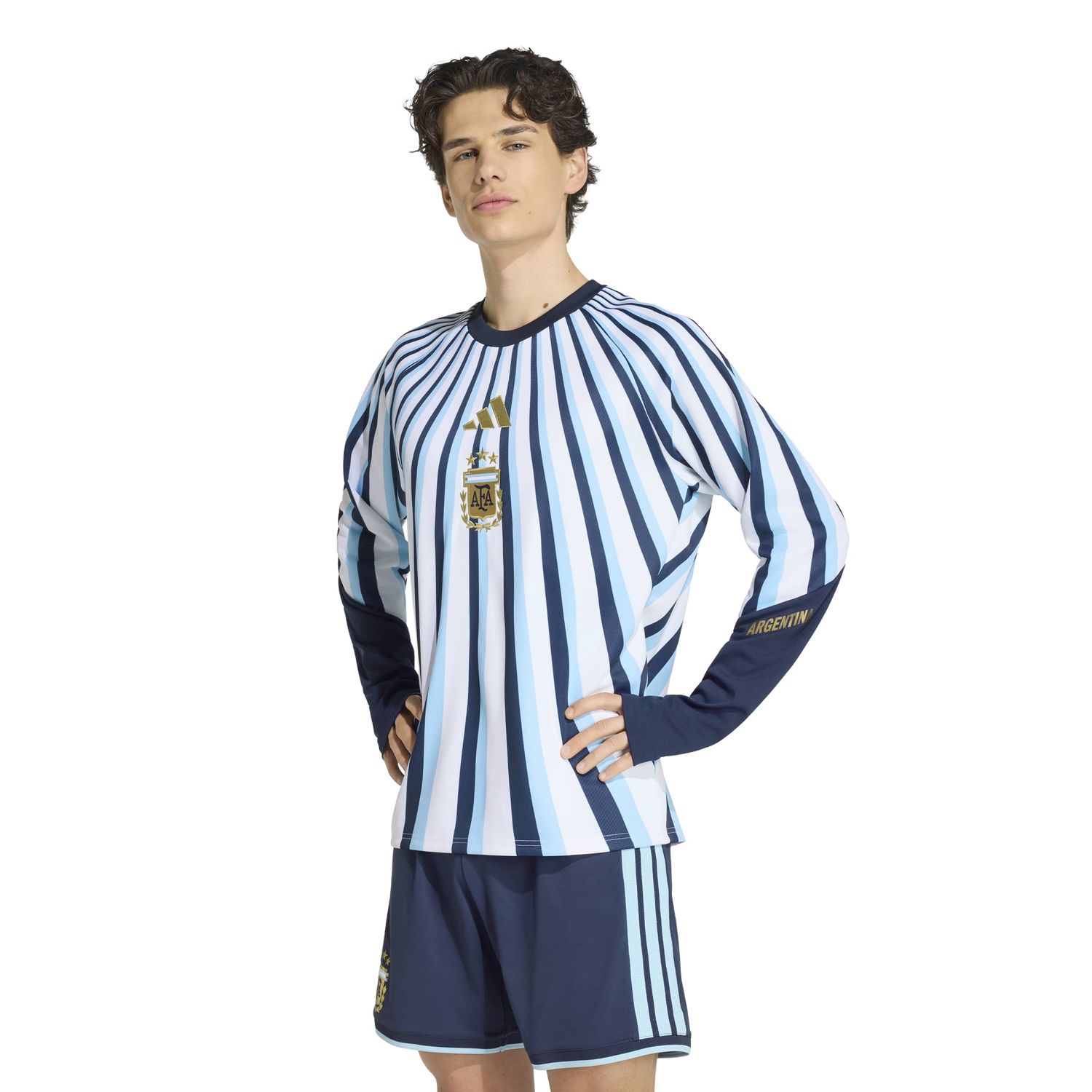 ARGENTINA 2026 HOME PREMATCH WARM TOP (WHITE/BLUE)