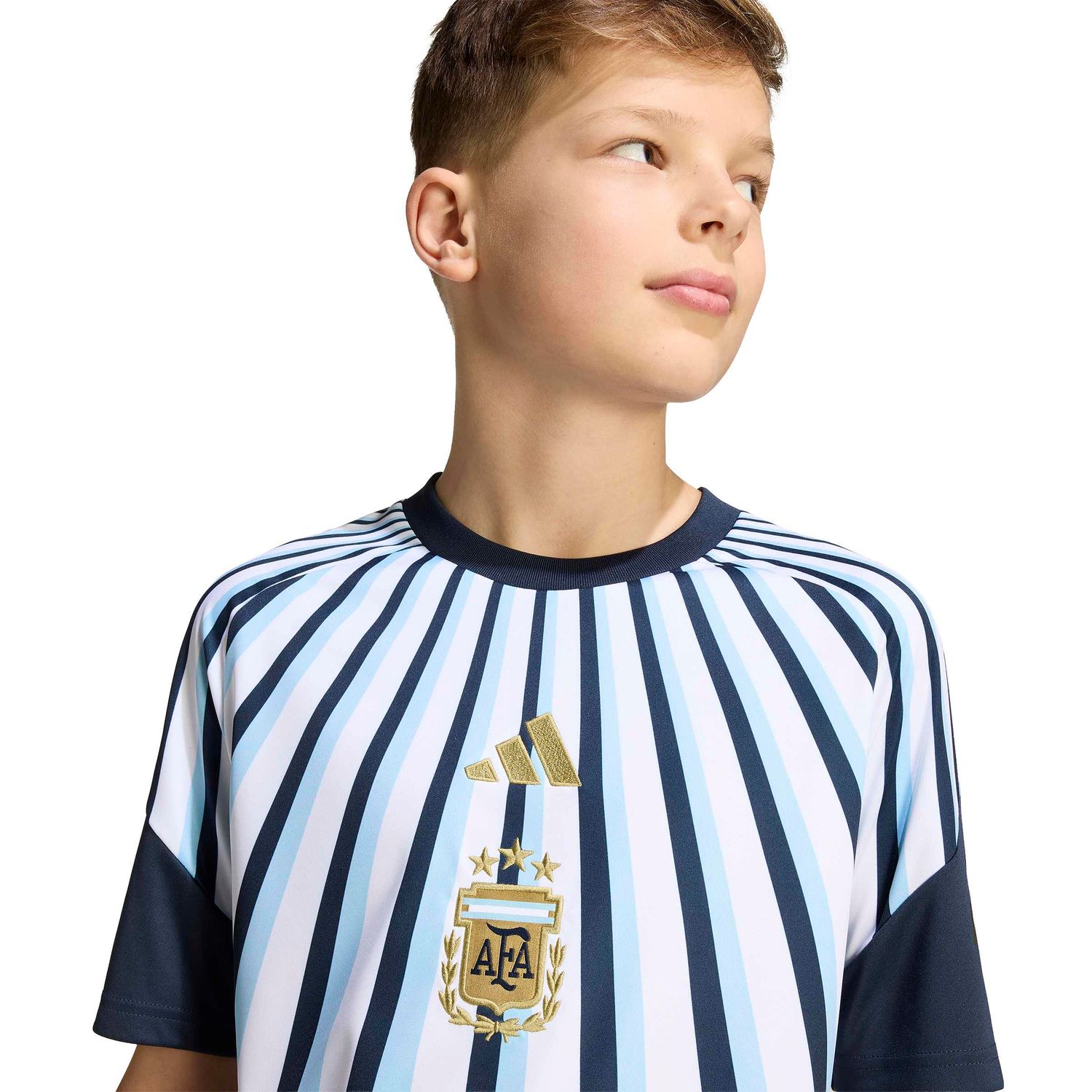 ARGENTINA 2026 HOME PREMATCH JERSEY YOUTH (WHITE/BLUE)