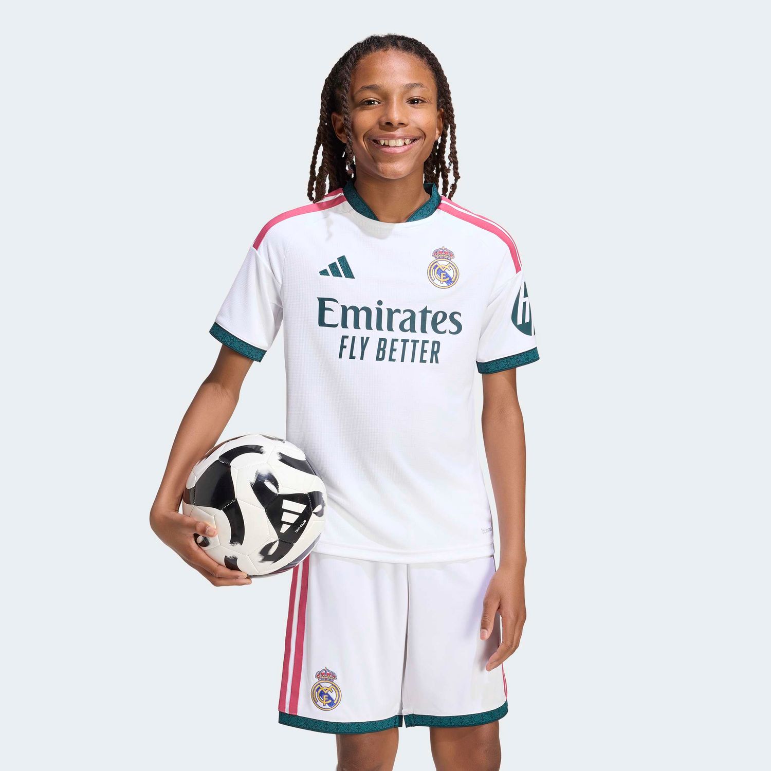 REAL MADRID 26/27 HOME JERSEY YOUTH (WHITE/PINK)