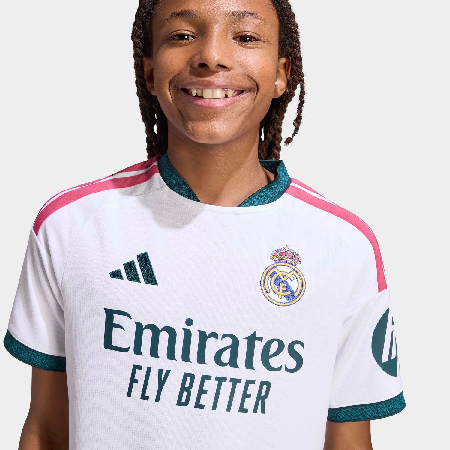 REAL MADRID 26/27 HOME JERSEY YOUTH (WHITE/PINK)