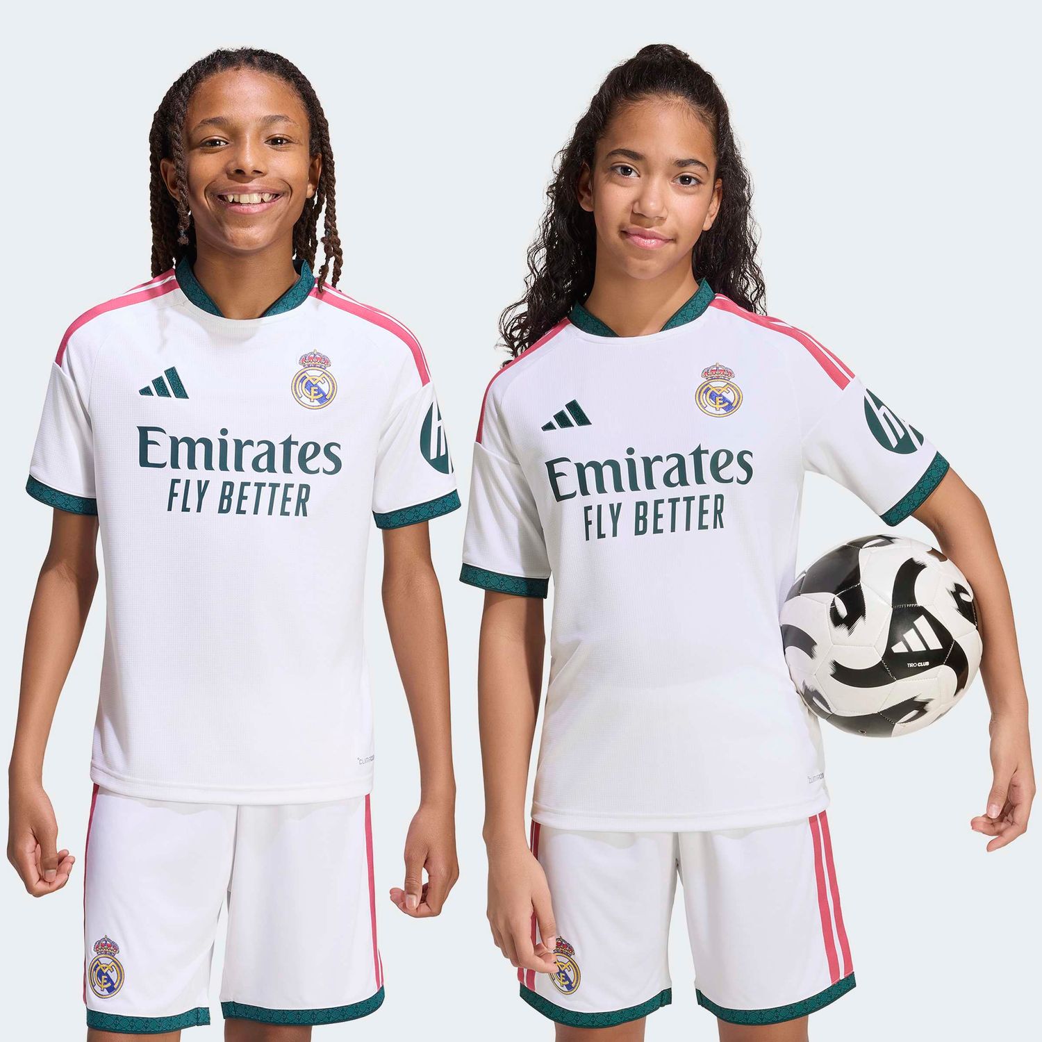 REAL MADRID 26/27 HOME JERSEY YOUTH (WHITE/PINK)