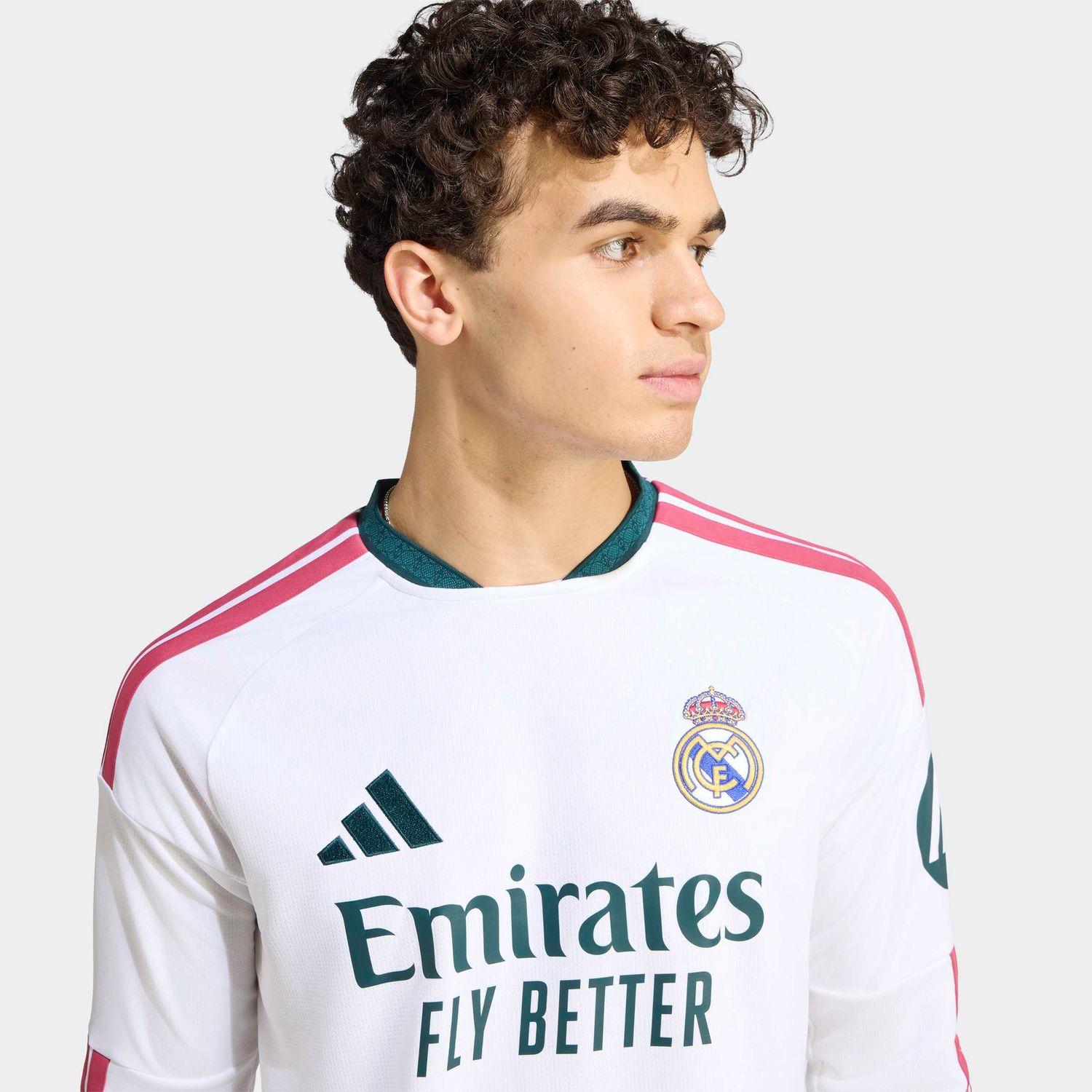 REAL MADRID 26/27 HOME JERSEY LS (WHITE/PINK)
