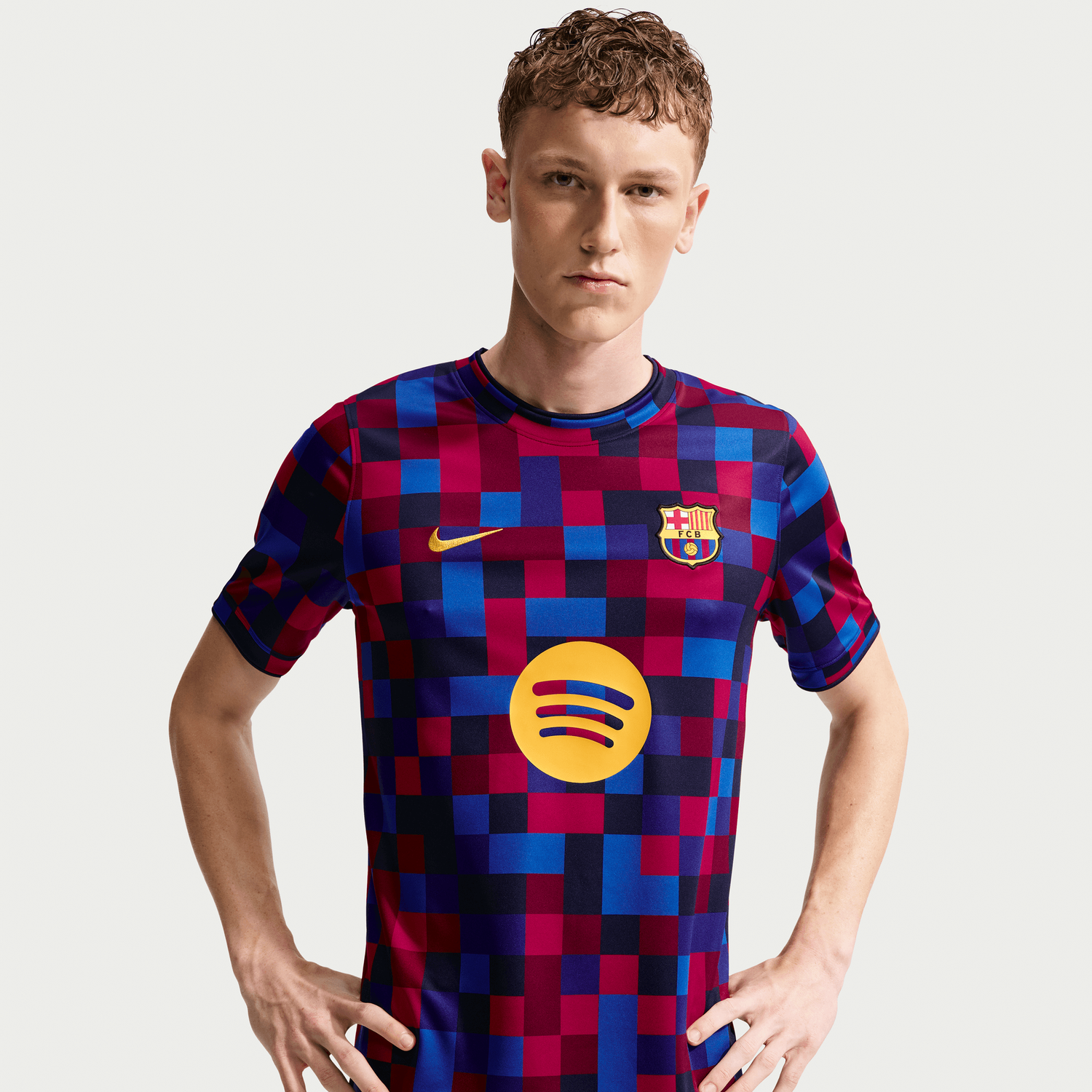FC BARCELONA 26/27 PREMATCH JERSEY (RED/BLUE)