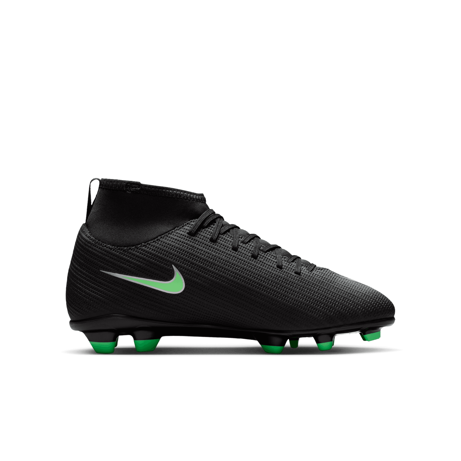 MERCURIAL SUPERFLY 11 CLUB FG/MG JR (BLACK/GREEN)