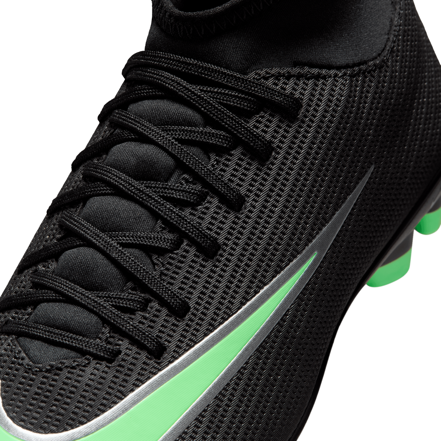 MERCURIAL SUPERFLY 11 CLUB FG/MG JR (BLACK/GREEN)