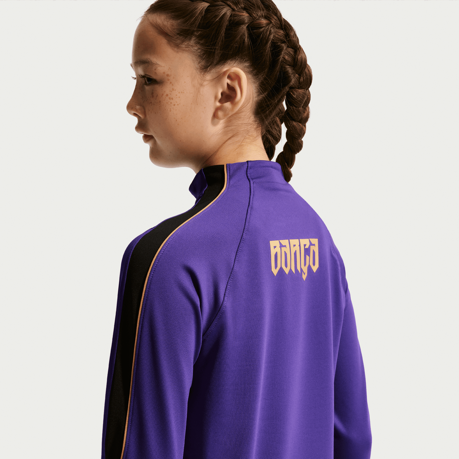 FC BARCELONA 26/27 AWAY STRIKE DRILL TOP YOUTH (PURPLE/GOLD)