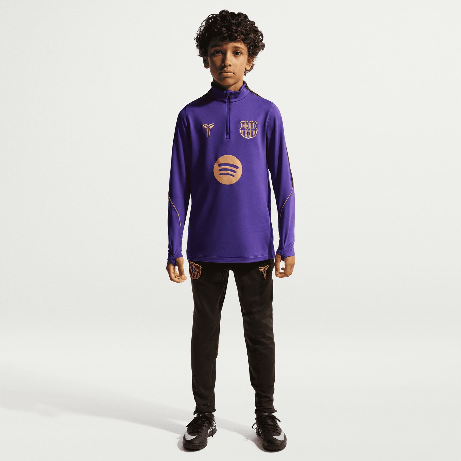 FC BARCELONA 26/27 AWAY STRIKE DRILL TOP YOUTH (PURPLE/GOLD)