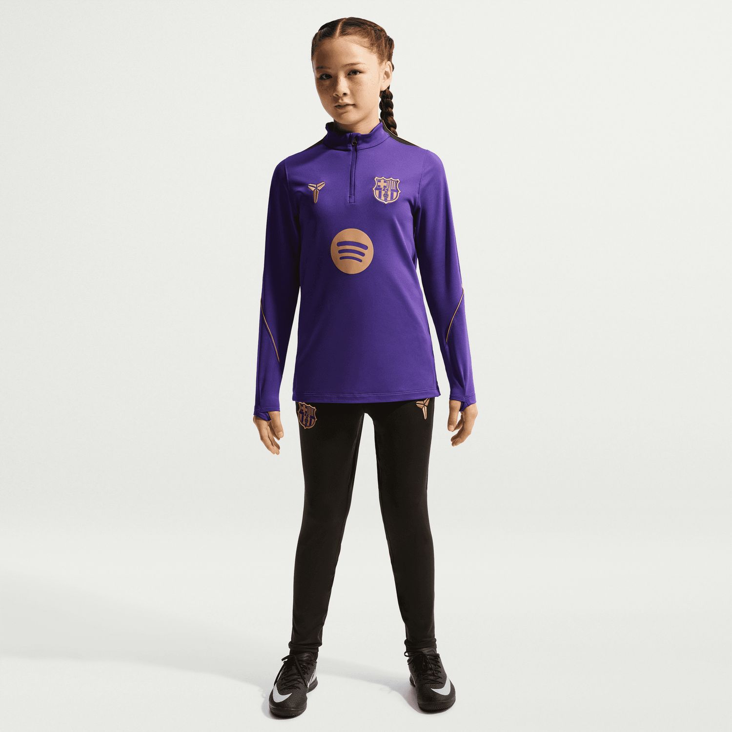 FC BARCELONA 26/27 AWAY STRIKE DRILL TOP YOUTH (PURPLE/GOLD)