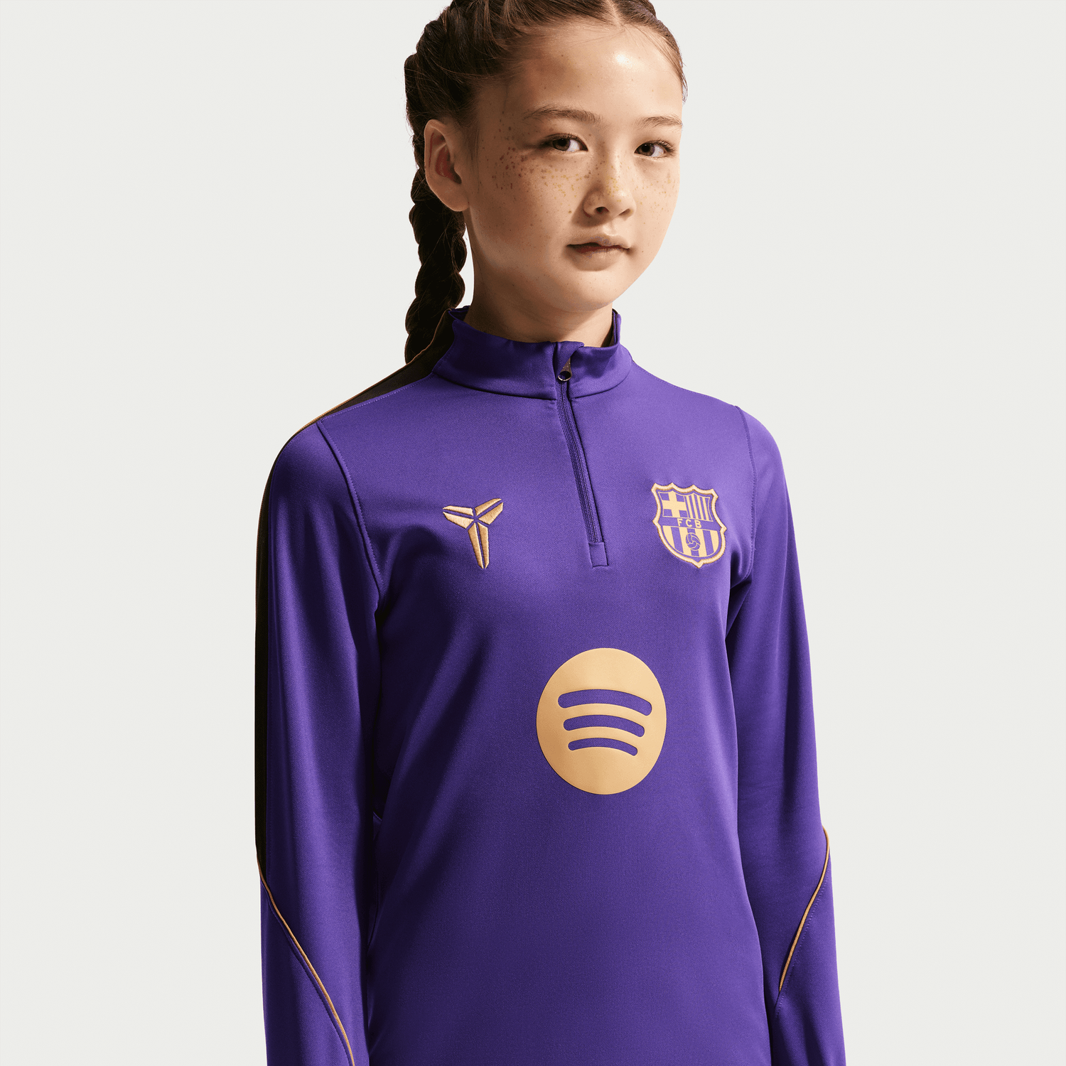 FC BARCELONA 26/27 AWAY STRIKE DRILL TOP YOUTH (PURPLE/GOLD)