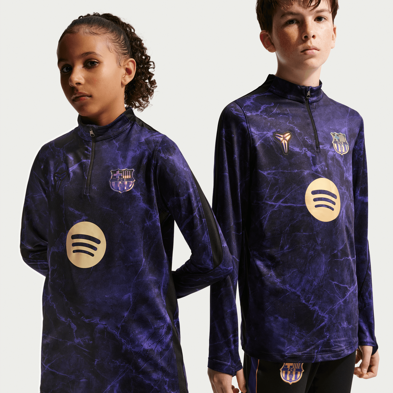 FC BARCELONA 26/27 AWAY STRIKE DRILL TOP YOUTH (PURPLE/BLACK)