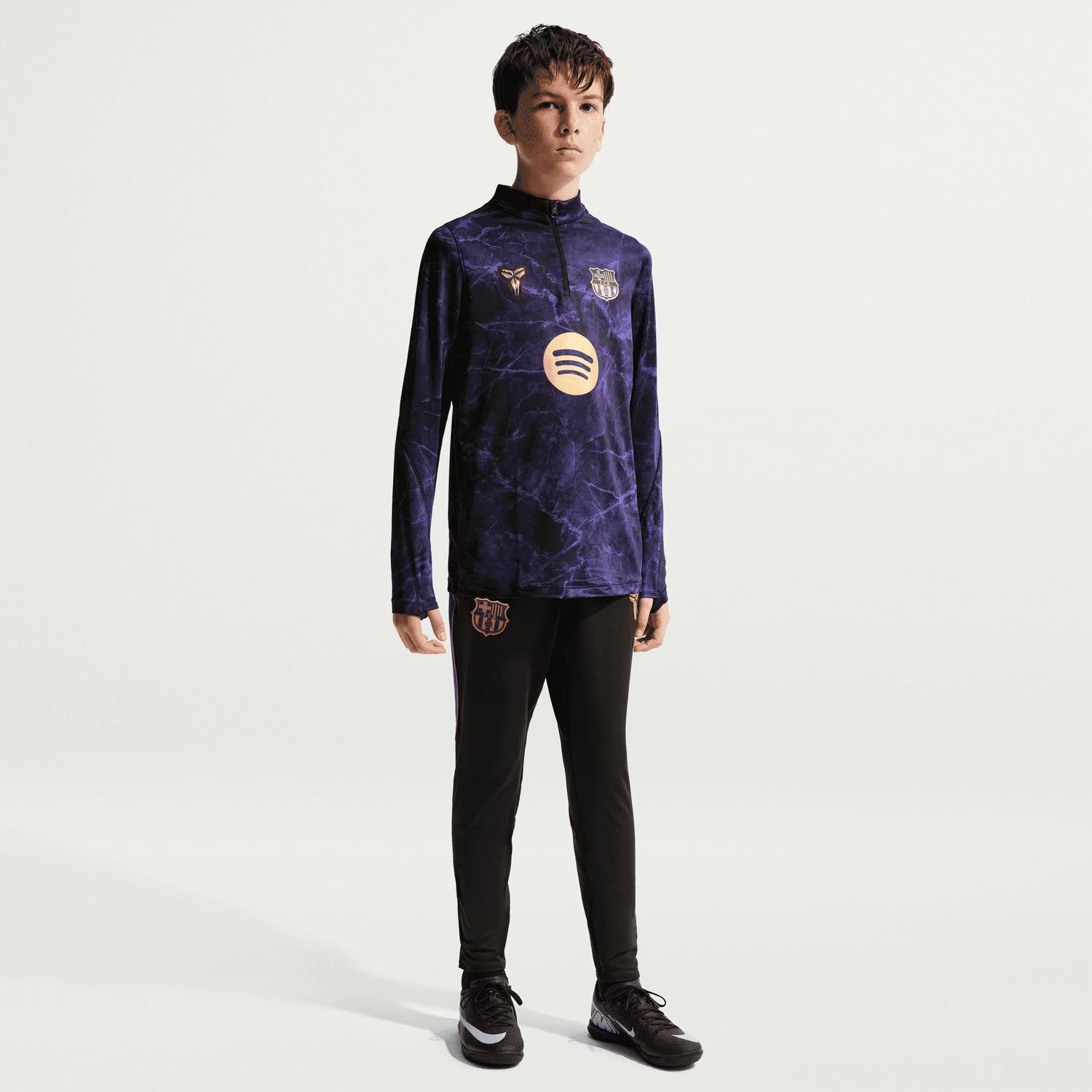 FC BARCELONA 26/27 AWAY STRIKE DRILL TOP YOUTH (PURPLE/BLACK)