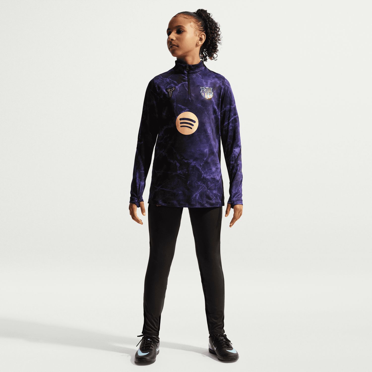 FC BARCELONA 26/27 AWAY STRIKE DRILL TOP YOUTH (PURPLE/BLACK)