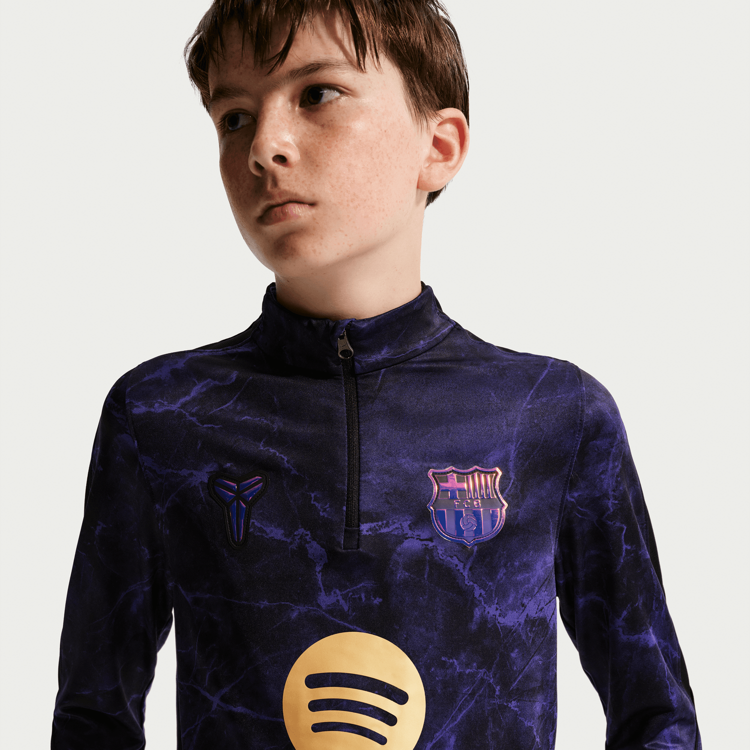 FC BARCELONA 26/27 AWAY STRIKE DRILL TOP YOUTH (PURPLE/BLACK)