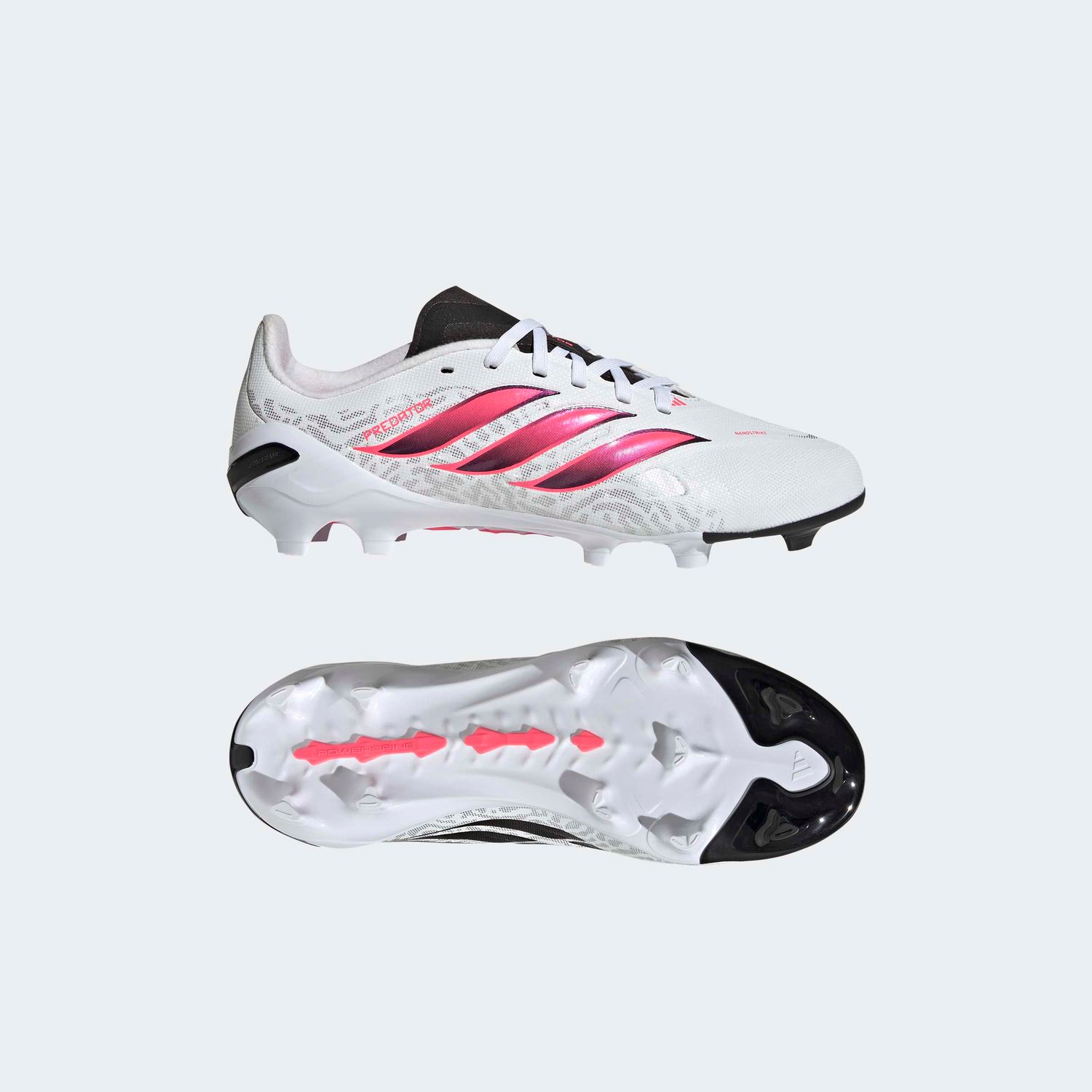 PREDATOR LEAGUE FG JR (WHITE/SOLAR TURBO/BLACK)