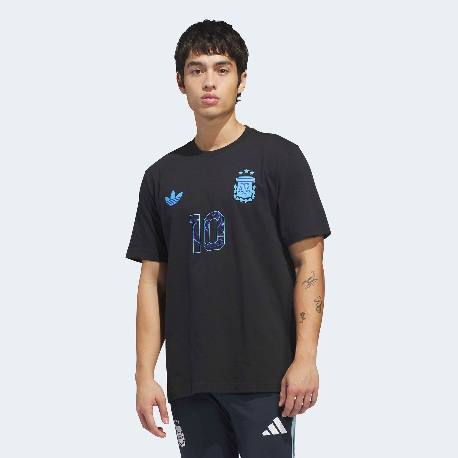 MESSI ARGENTINA TEE (BLACK/BLUE)