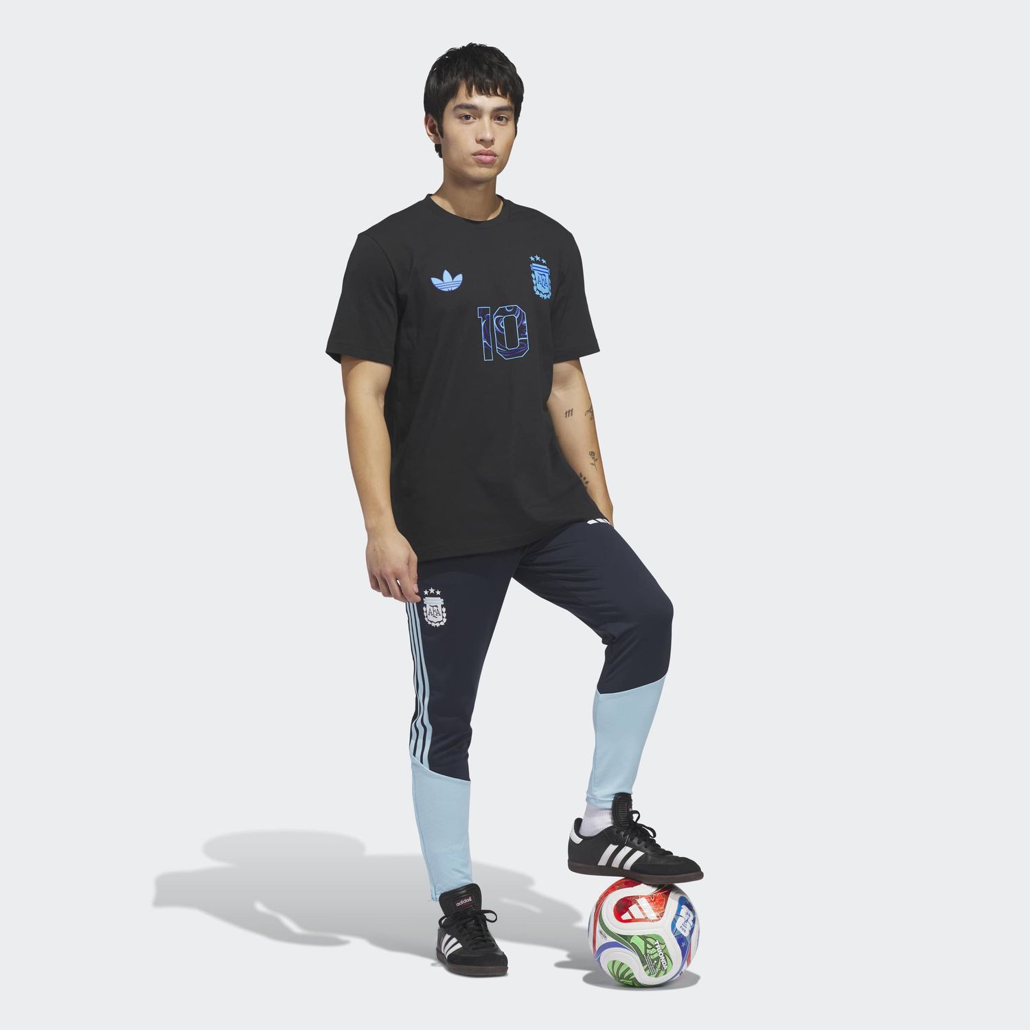 MESSI ARGENTINA TEE (BLACK/BLUE)