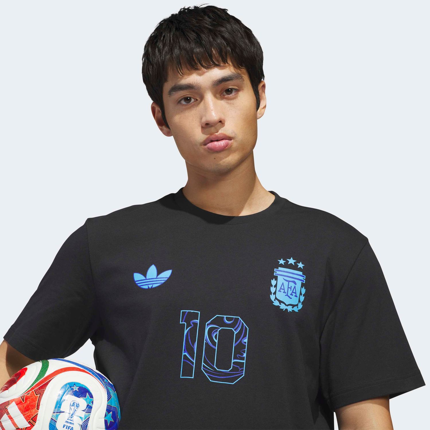 MESSI ARGENTINA TEE (BLACK/BLUE)