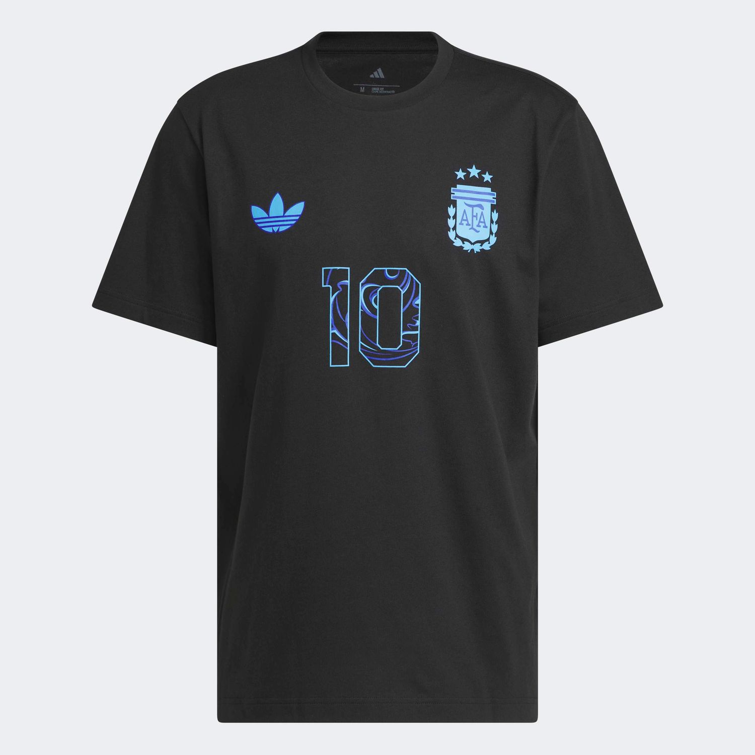 MESSI ARGENTINA TEE (BLACK/BLUE)