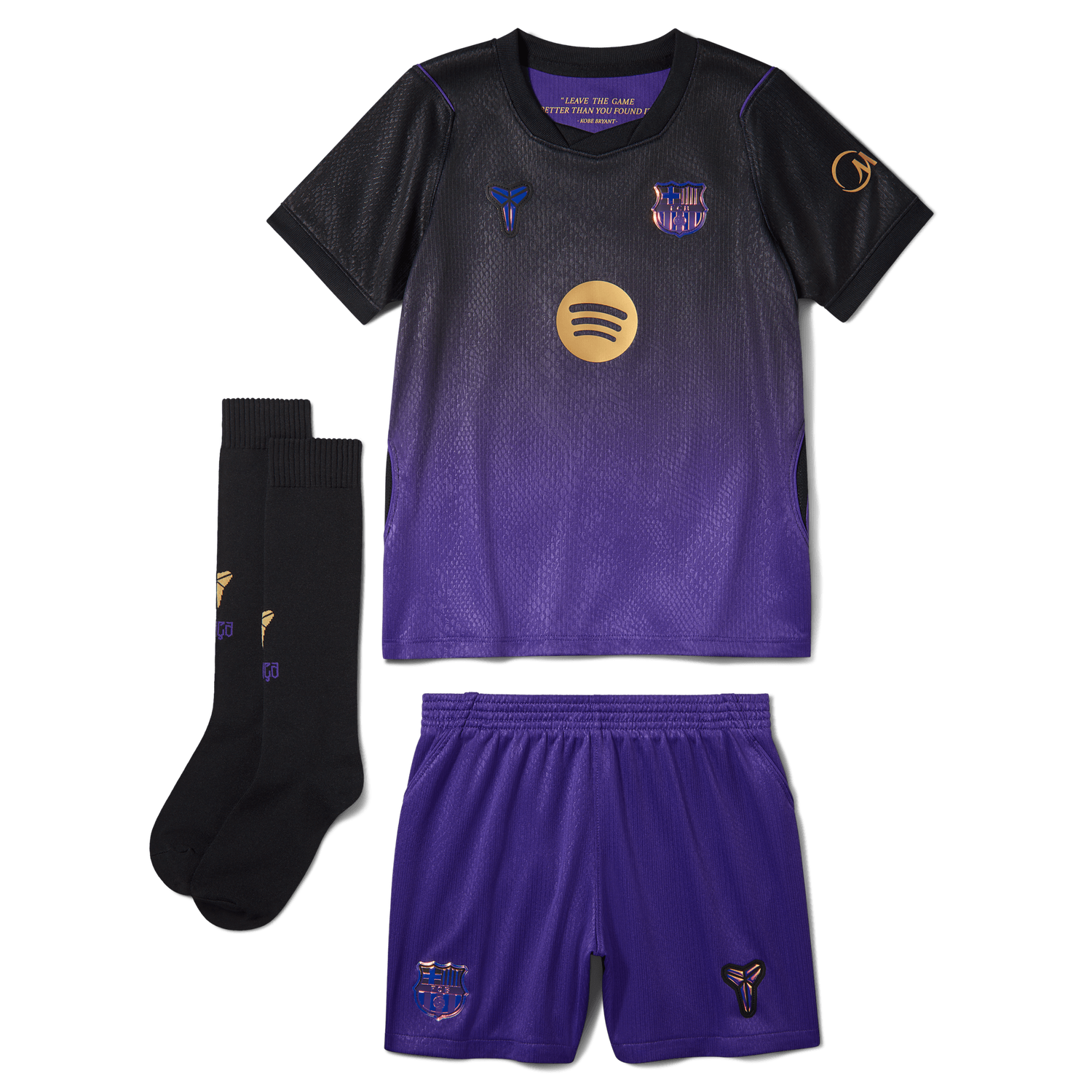 FC BARCELONA 26/27 AWAY KIT CHILD (BLACK/PURPLE)
