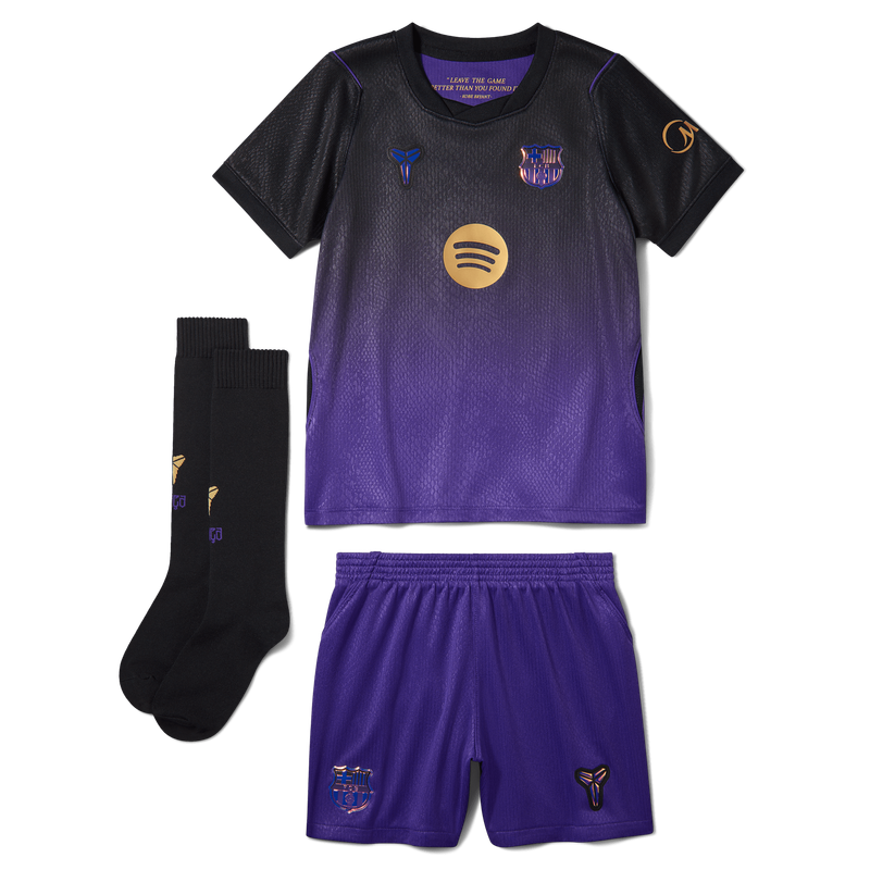 FC BARCELONA 26/27 AWAY KIT CHILD (BLACK/PURPLE)