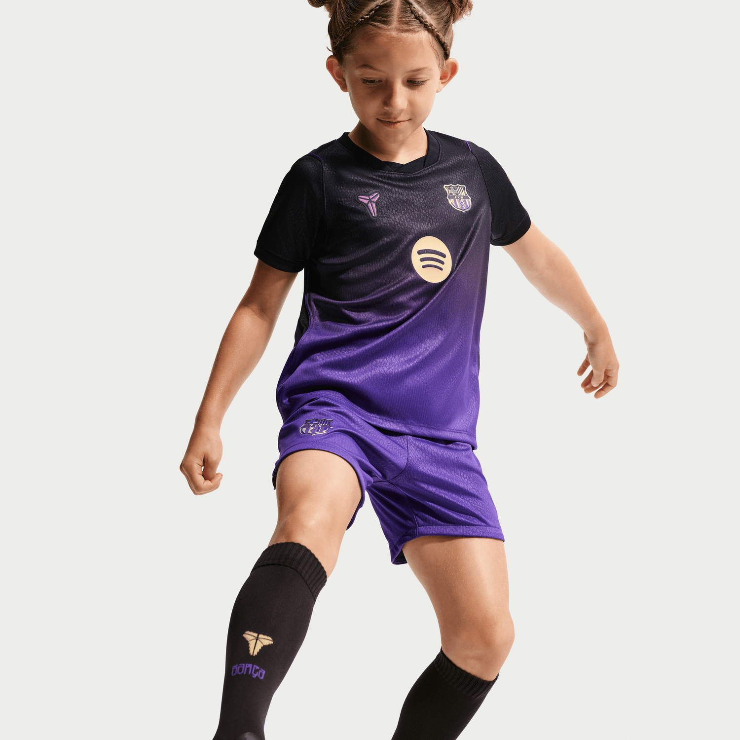 FC BARCELONA 26/27 AWAY KIT CHILD (BLACK/PURPLE)