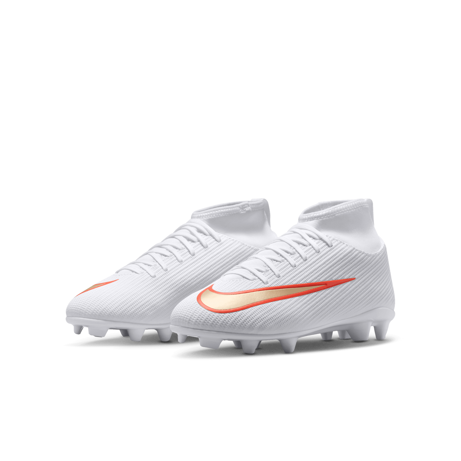 MERCURIAL SUPERFLY 11 CLUB FG/MG JR (WHITE/GOLD)