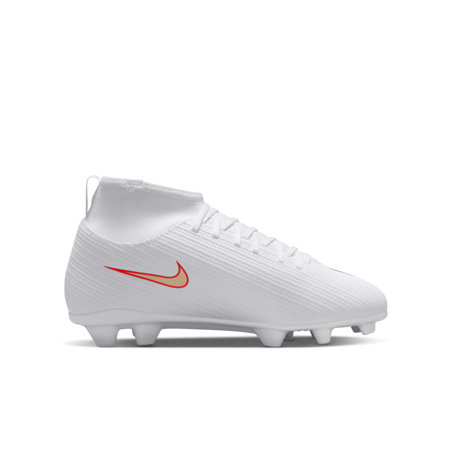 MERCURIAL SUPERFLY 11 CLUB FG/MG JR (WHITE/GOLD)
