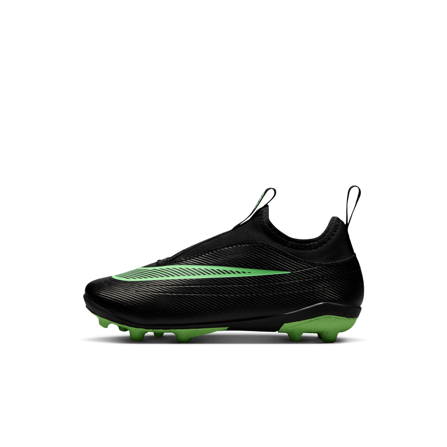 MERCURIAL VAPOR 17 CLUB FLEX FG/MG JR (BLACK/GREEN)