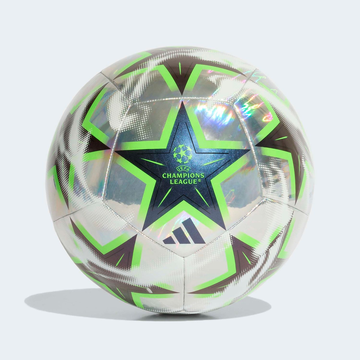 UCL 26/27 TRAINING FOIL BALL (SILVER/GREEN)
