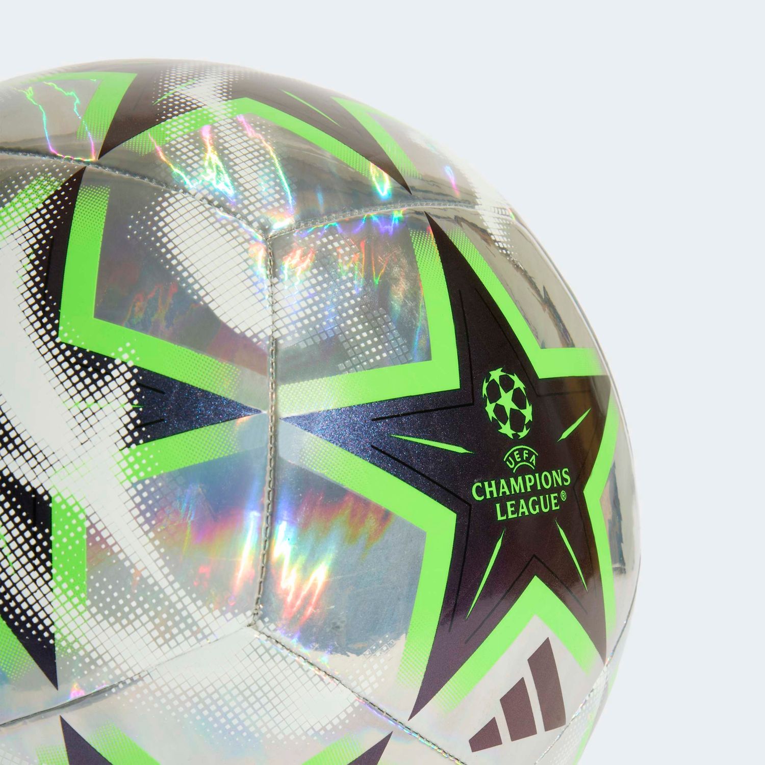 UCL 26/27 TRAINING FOIL BALL (SILVER/GREEN)