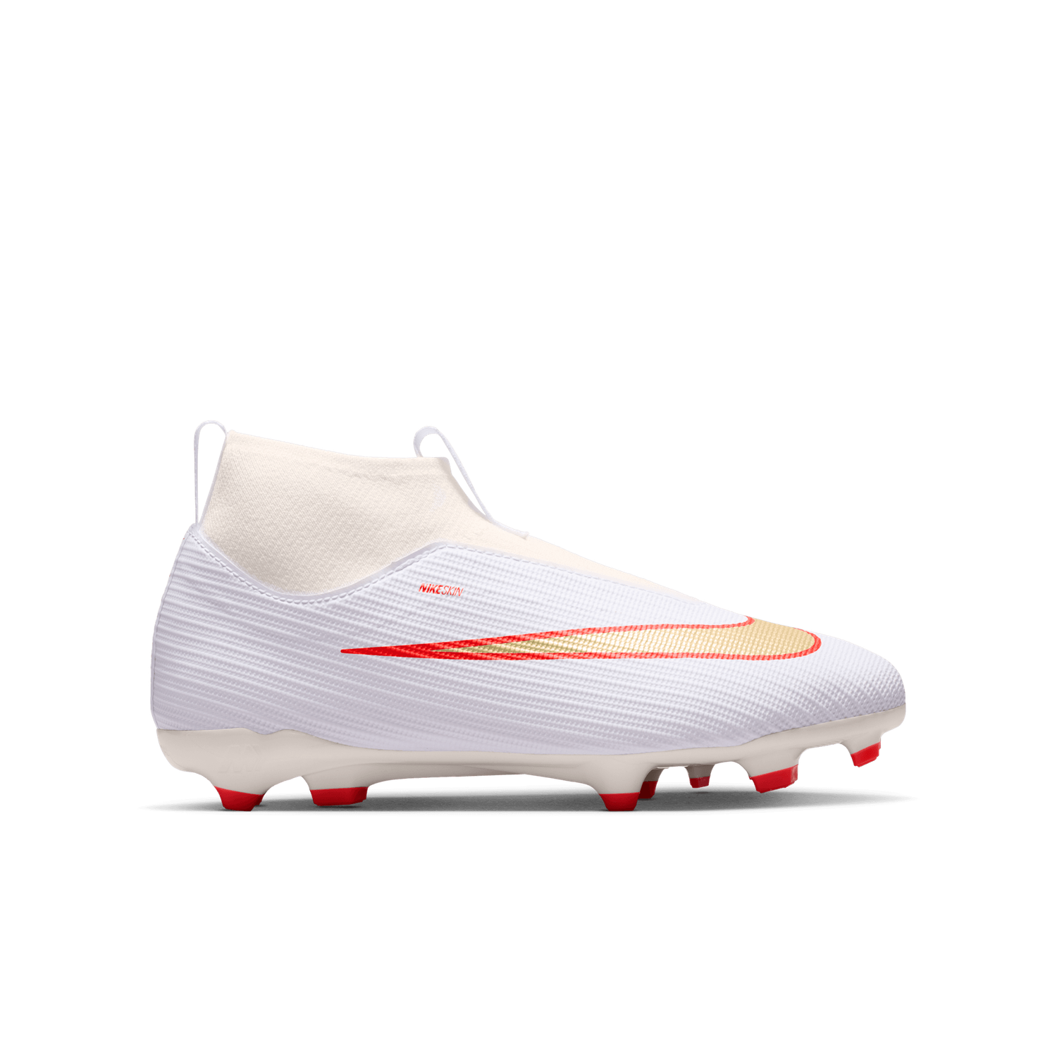 MERCURIAL SUPERFLY 11 ACADEMY FG/MG JR (WHITE/GOLD)