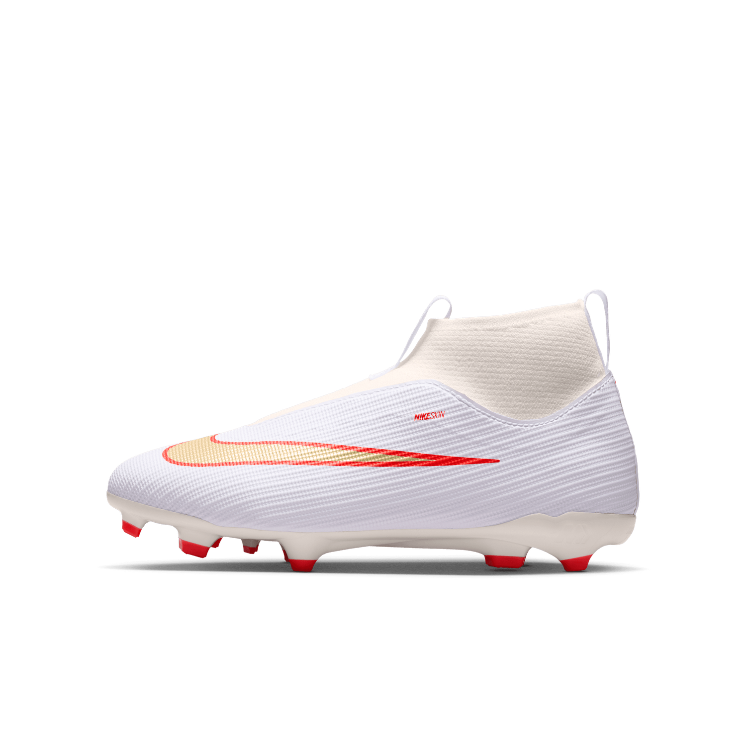 MERCURIAL SUPERFLY 11 ACADEMY FG/MG JR (WHITE/GOLD)