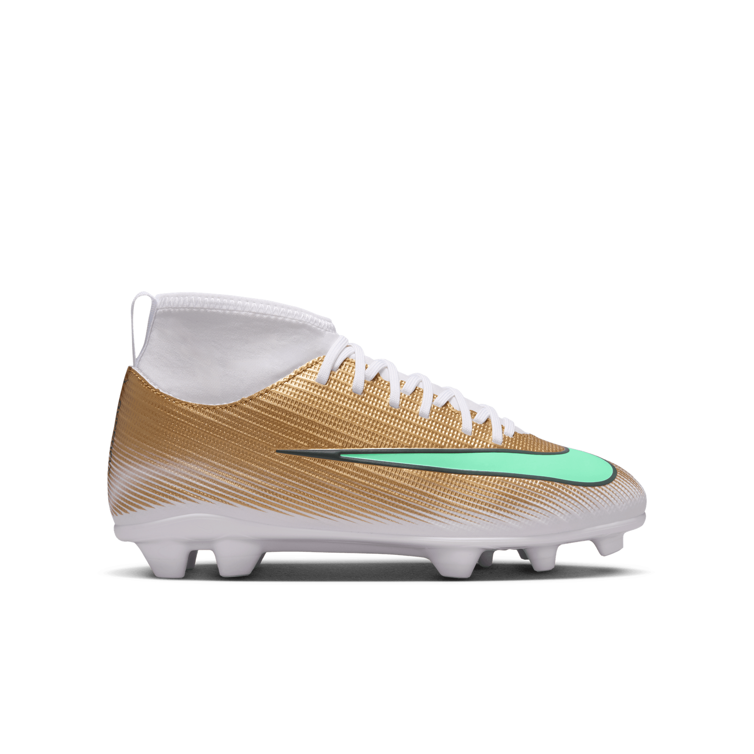  MERCURIAL SUPERFLY 11 CLUB KM FG/MG JR (GOLD/GREEN)