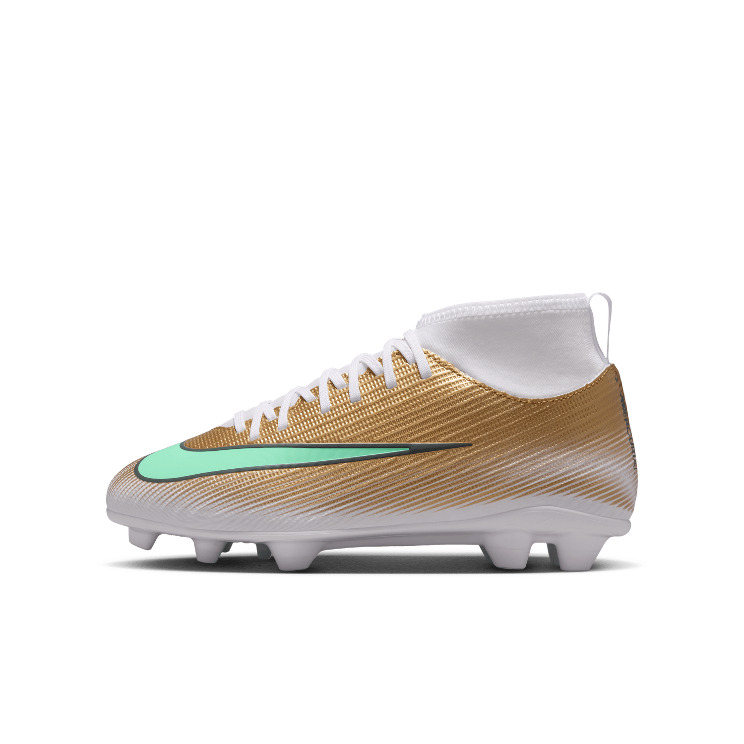  MERCURIAL SUPERFLY 11 CLUB KM FG/MG JR (GOLD/GREEN)