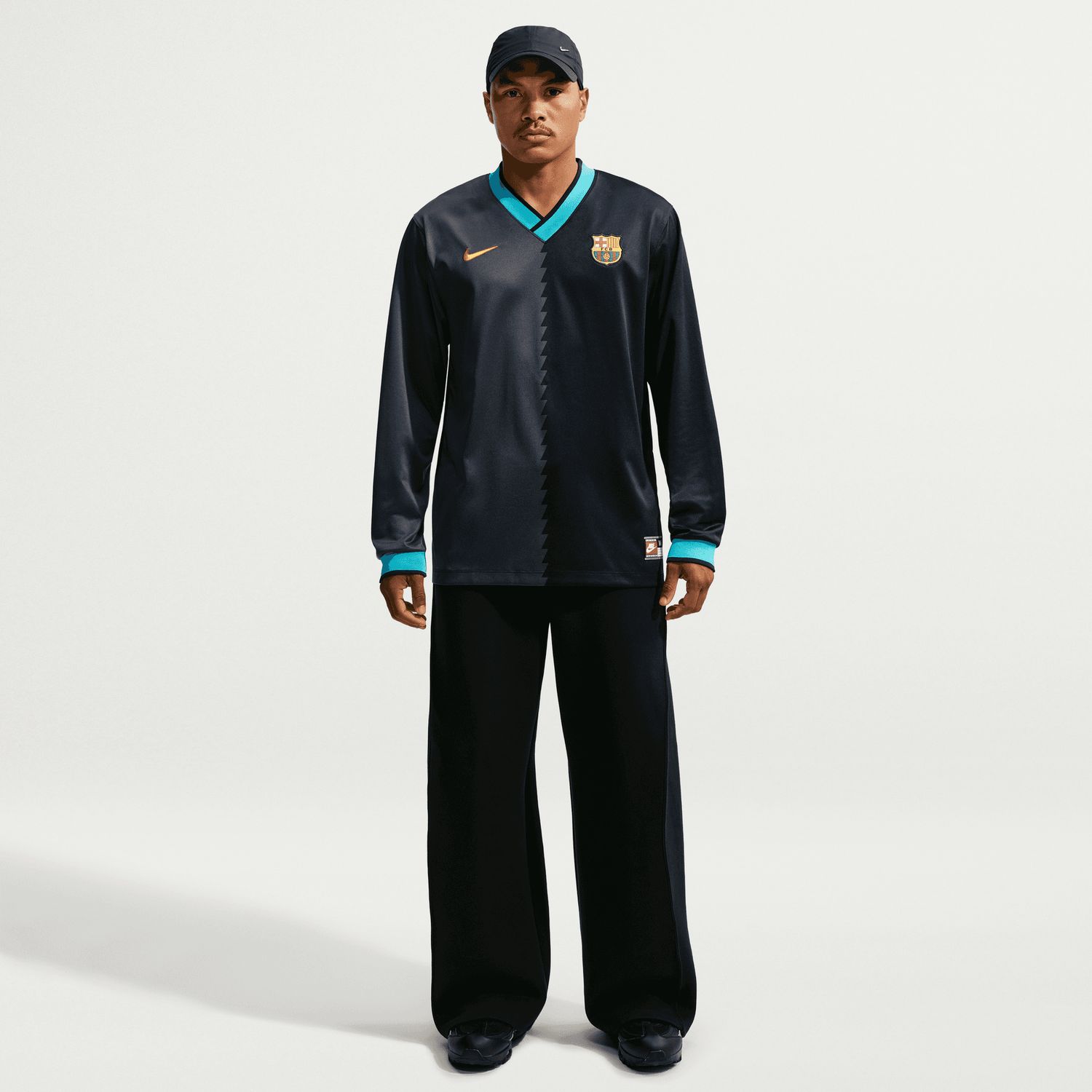 BARCELONA 26/27 ENERGY JERSEY LS (BLACK/TEAL)