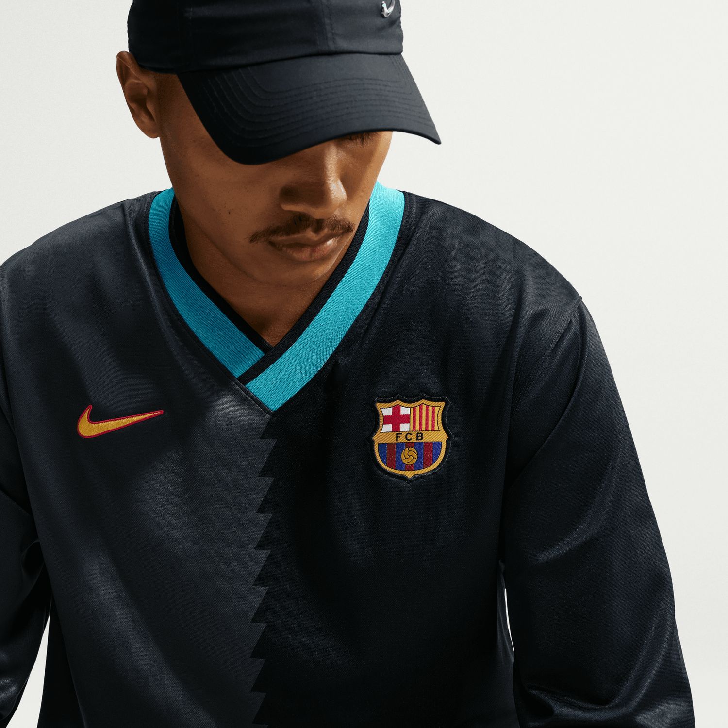 BARCELONA 26/27 ENERGY JERSEY LS (BLACK/TEAL)