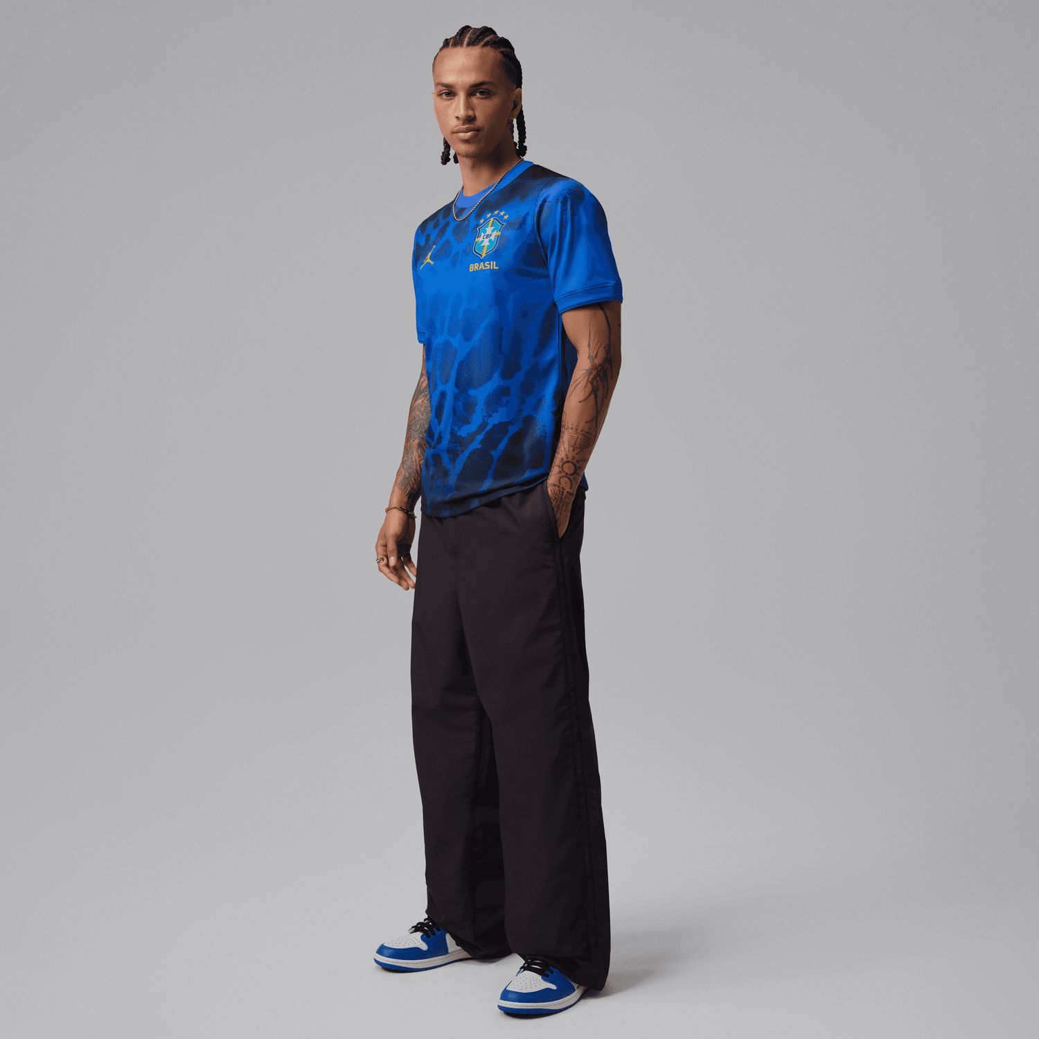 BRAZIL X JORDAN 2026 ACADEMY PRO JERSEY (NAVY/BLUE)