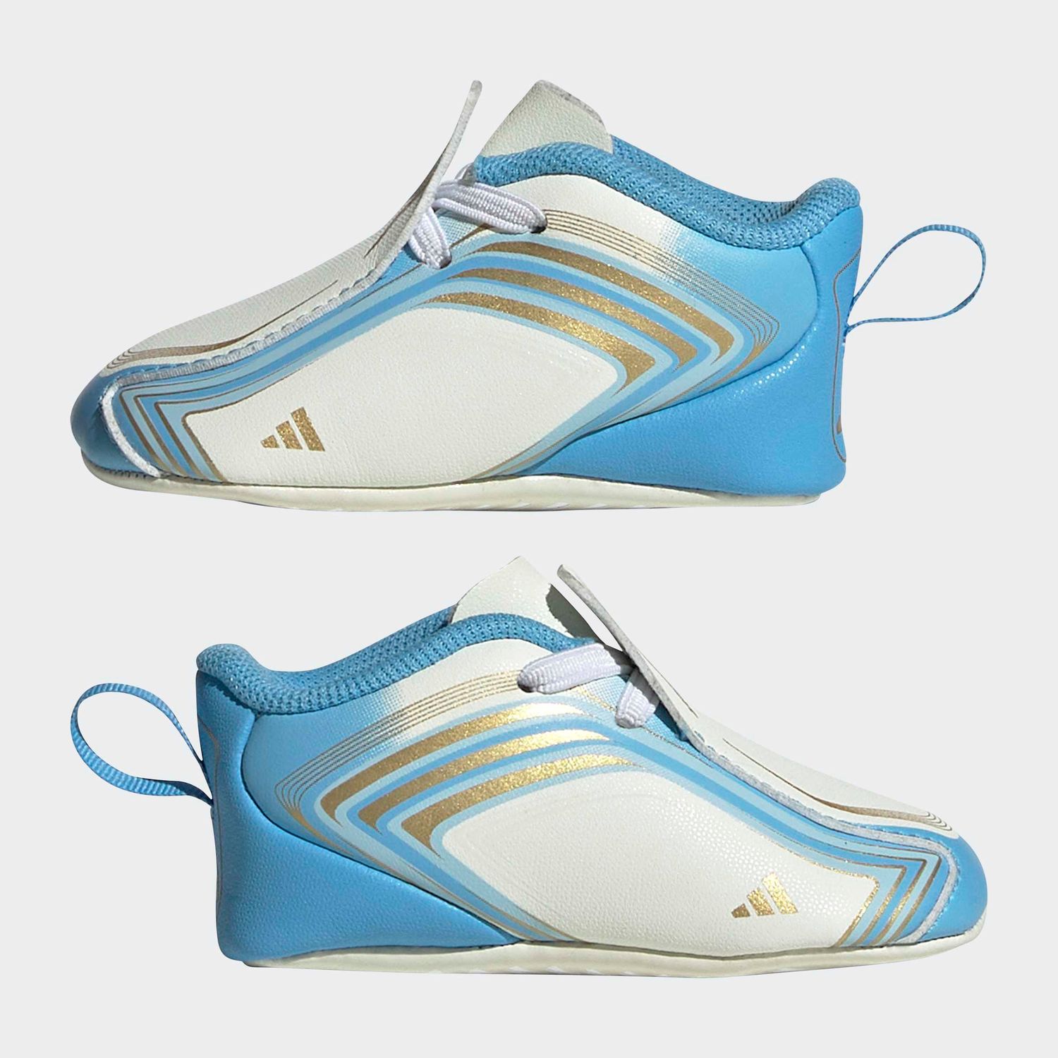 F50 MESSI CRIB SHOES (IVORY/BLUE)