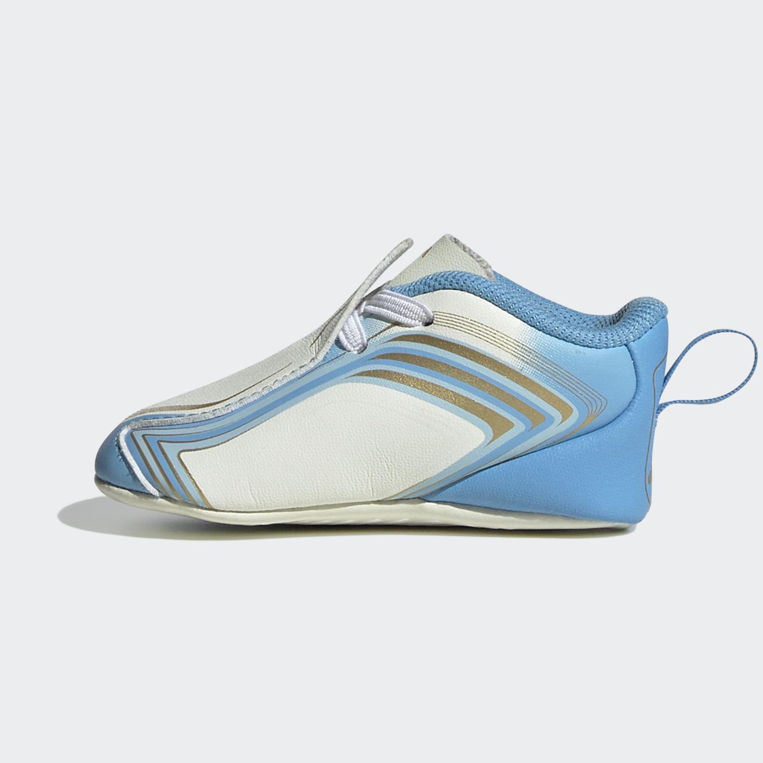 F50 MESSI CRIB SHOES (IVORY/BLUE)