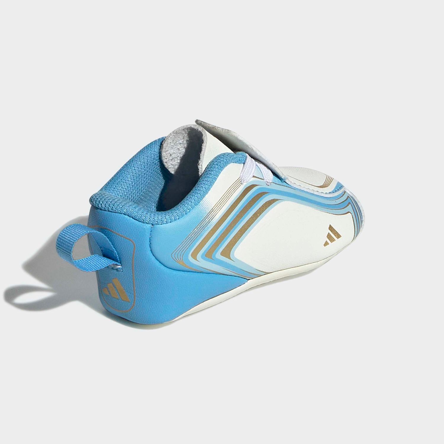 F50 MESSI CRIB SHOES (IVORY/BLUE)