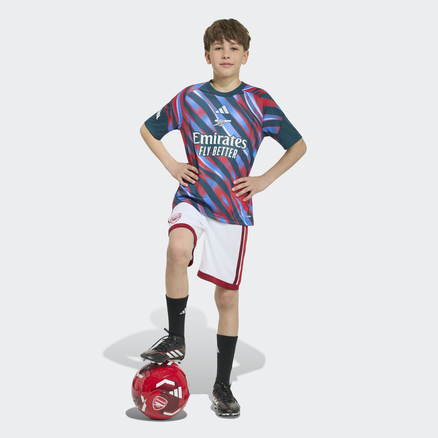 ARSENAL 26/27 PREMATCH JERSEY YOUTH (TEAL/RED)