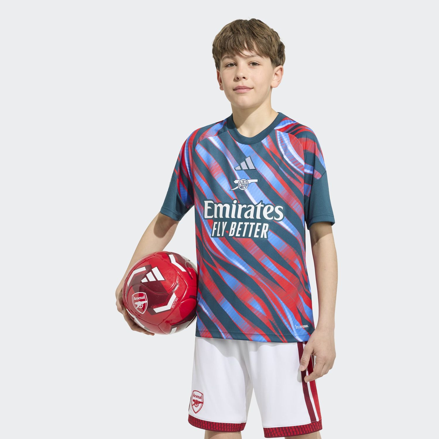 ARSENAL 26/27 PREMATCH JERSEY YOUTH (TEAL/RED)
