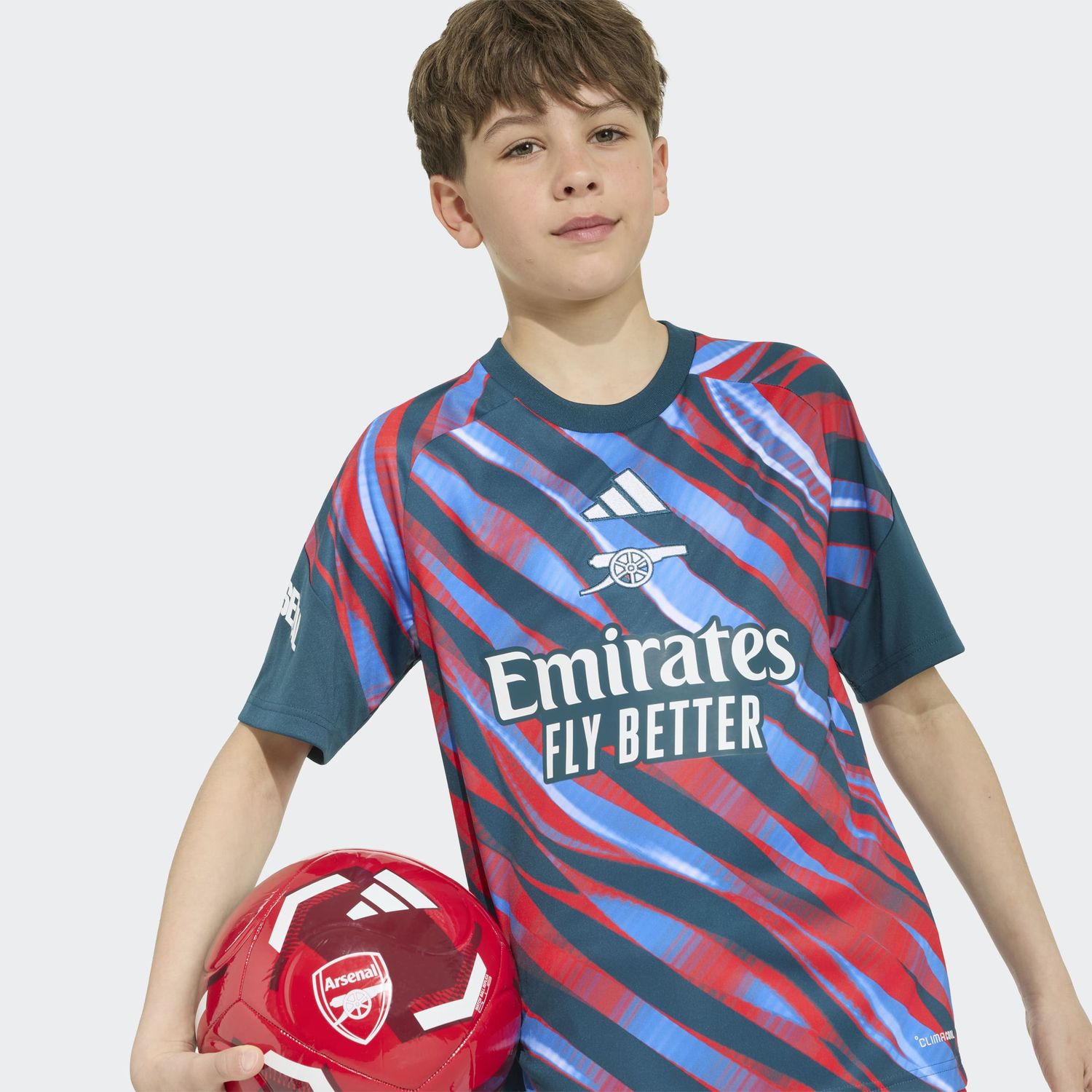 ARSENAL 26/27 PREMATCH JERSEY YOUTH (TEAL/RED)
