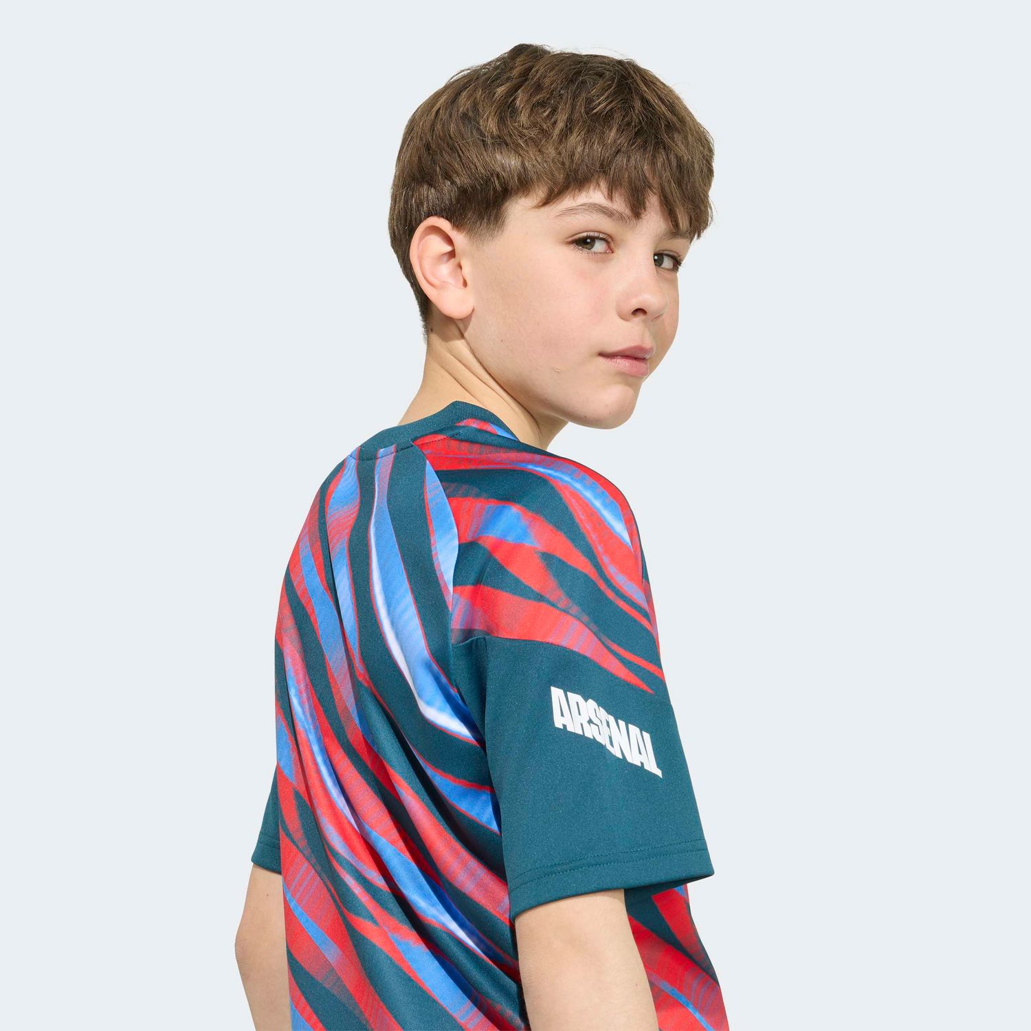 ARSENAL 26/27 PREMATCH JERSEY YOUTH (TEAL/RED)