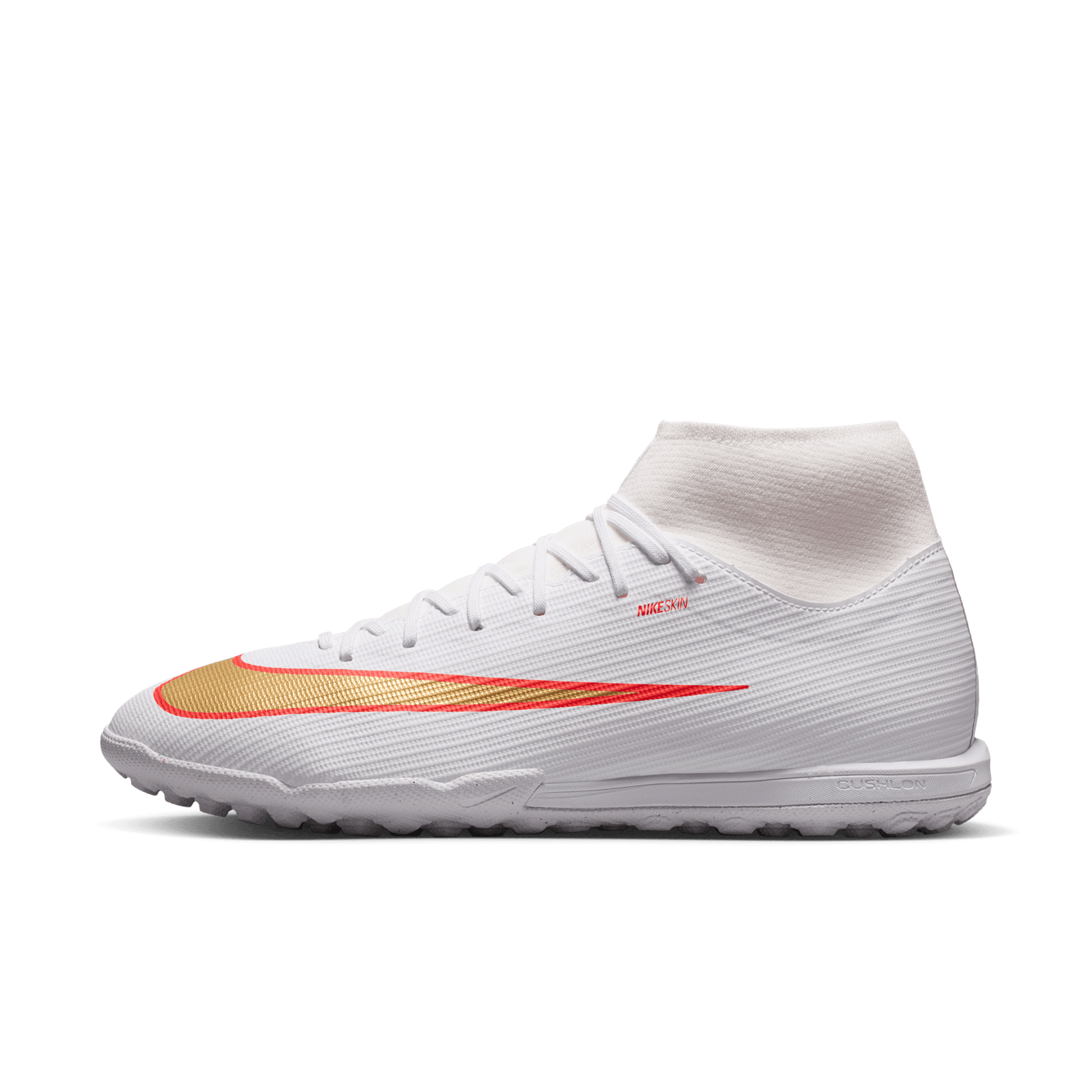 MERCURIAL SUPERFLY 11 ACADEMY TF (WHITE/GOLD)