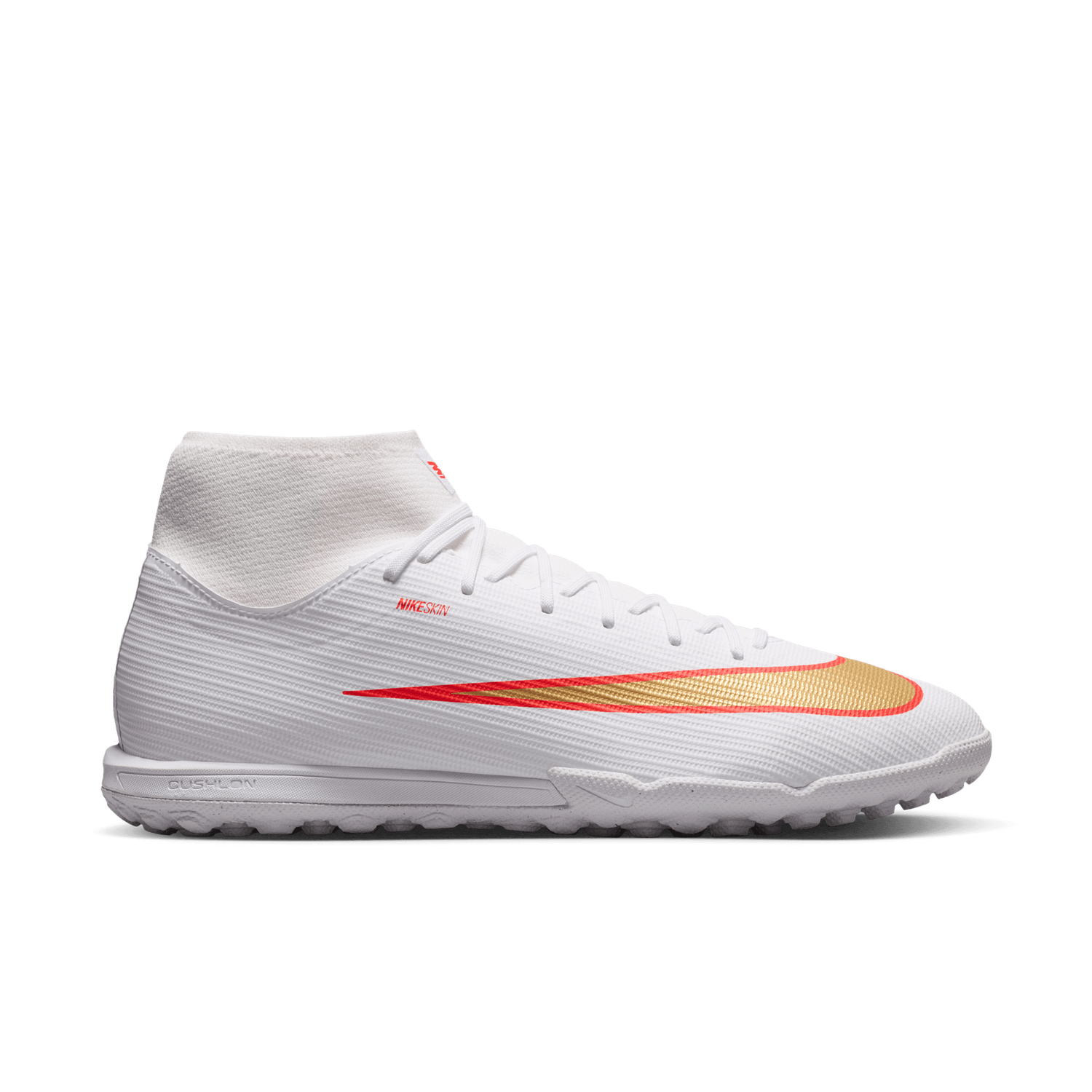 MERCURIAL SUPERFLY 11 ACADEMY TF (WHITE/GOLD)